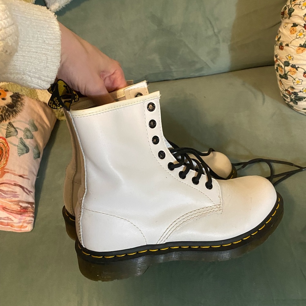 White doc martens.